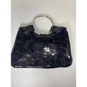 Y2K‎ Black Faux Alligator Skin Large Clutch/handbag